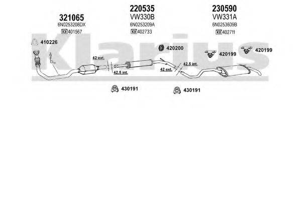 KLARIUS 930395E Система выпуска ОГ