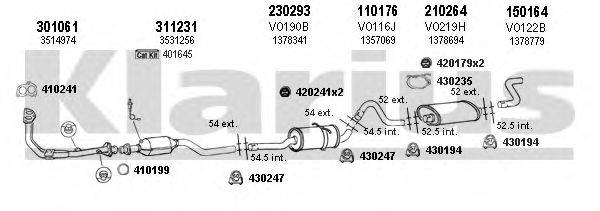 KLARIUS 960142E Система выпуска ОГ