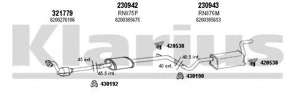 KLARIUS 720956E Система выпуска ОГ
