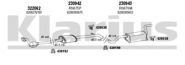 KLARIUS 720961E Система выпуска ОГ