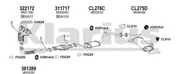 KLARIUS 210195U Система выпуска ОГ