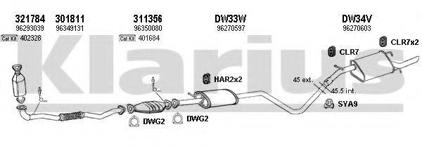 KLARIUS 310042U Система выпуска ОГ