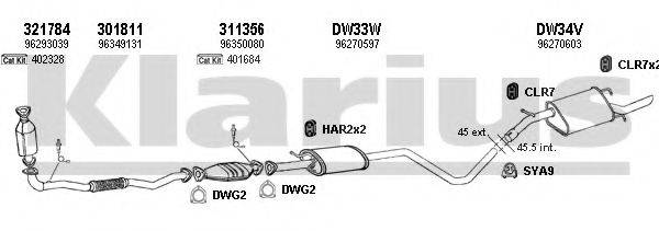 KLARIUS 310043U Система выпуска ОГ
