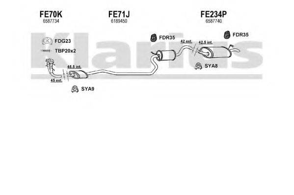 KLARIUS 360688U Система выпуска ОГ