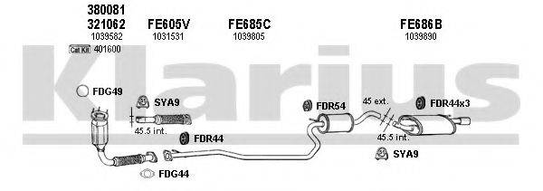 KLARIUS 361324U Система выпуска ОГ