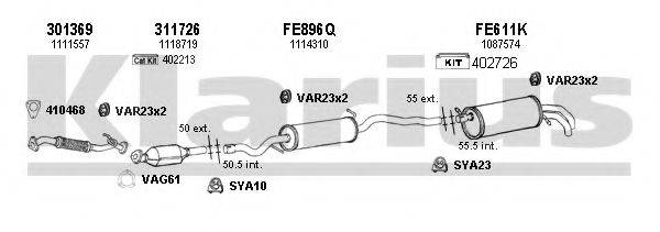 KLARIUS 361589U Система выпуска ОГ