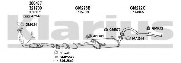 KLARIUS 391000U Система выпуска ОГ