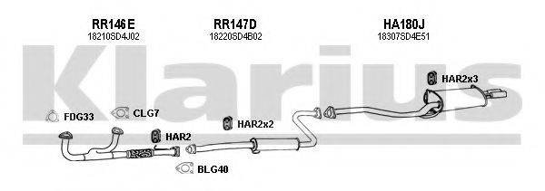 KLARIUS 420087U Система выпуска ОГ