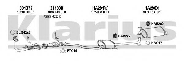 KLARIUS 420224U Система выпуска ОГ