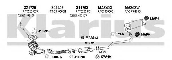 KLARIUS 570257U Система выпуска ОГ