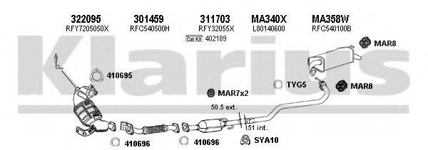 KLARIUS 570258U Система выпуска ОГ