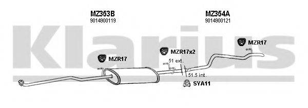 KLARIUS 600298U Система выпуска ОГ
