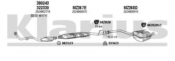 KLARIUS 600347U Система выпуска ОГ