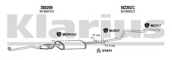 KLARIUS 600404U Система выпуска ОГ