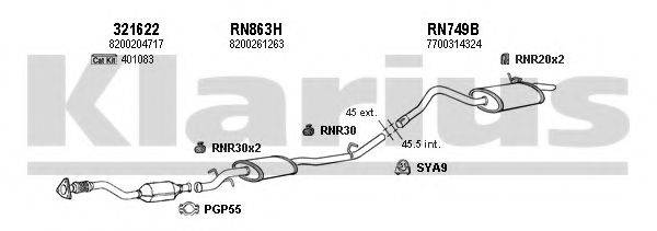 KLARIUS 720868U Система выпуска ОГ