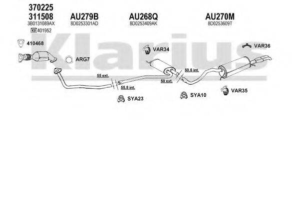 KLARIUS 940443U Система выпуска ОГ