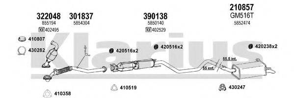 KLARIUS 391413E Система выпуска ОГ