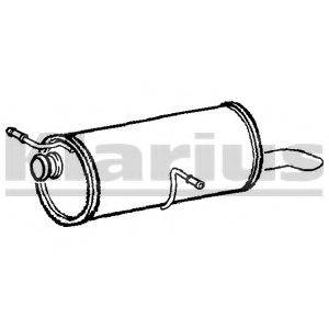 KLARIUS PG636L Глушитель выхлопных газов конечный