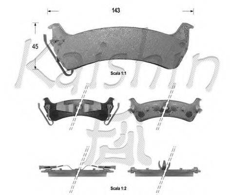 KAISHIN D10001 Комплект тормозных колодок, дисковый тормоз