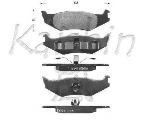 KAISHIN D10024 Комплект тормозных колодок, дисковый тормоз