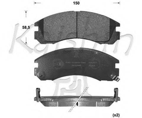 KAISHIN FK6039 Комплект тормозных колодок, дисковый тормоз