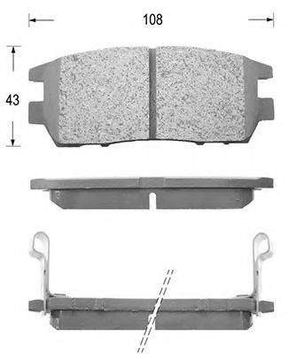 KAISHIN FK6054 Комплект тормозных колодок, дисковый тормоз