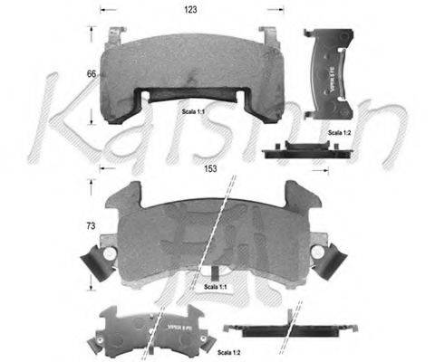 KAISHIN D9989 Комплект тормозных колодок, дисковый тормоз