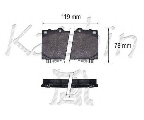 KAISHIN FK2177 Комплект тормозных колодок, дисковый тормоз