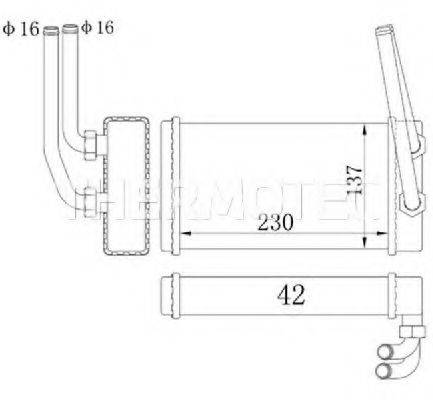 THERMOTEC D6G009TT Теплообменник, отопление салона