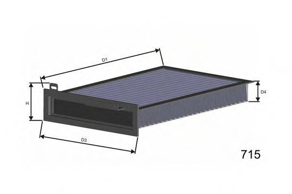 MISFAT HB168C Фильтр, воздух во внутренном пространстве