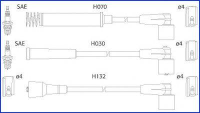 HITACHI 134226 Комплект проводов зажигания