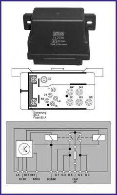 HITACHI 132036 Реле, система накаливания