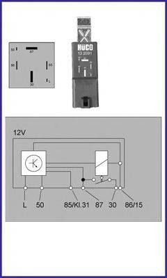 HITACHI 132091 Реле, система накаливания