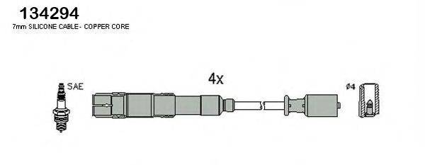 HITACHI 134294 Комплект проводов зажигания