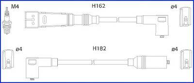 HITACHI 134701 Комплект проводов зажигания