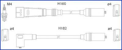 HITACHI 134716 Комплект проводов зажигания