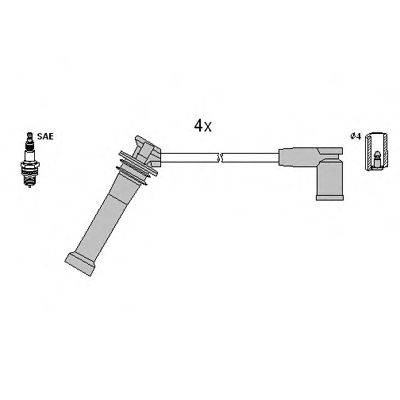 HITACHI 134955 Комплект проводов зажигания