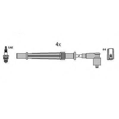 HITACHI 134968 Комплект проводов зажигания