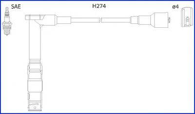 HITACHI 134775 Комплект проводов зажигания