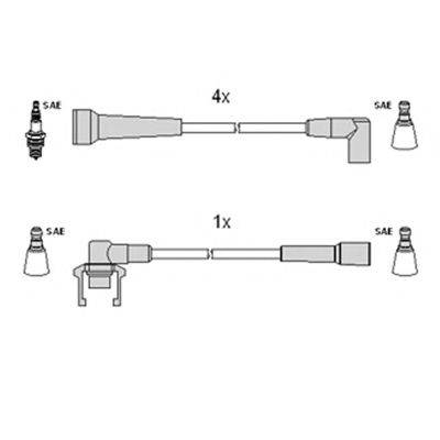HITACHI 134371 Комплект проводов зажигания