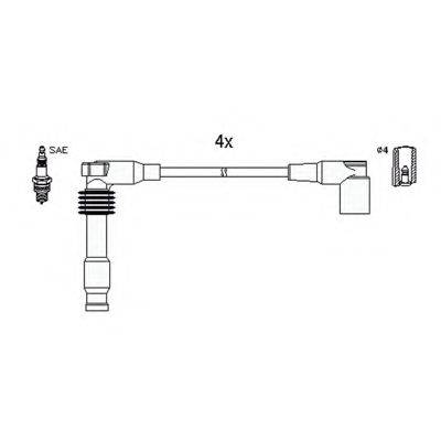 HITACHI 134759 Комплект проводов зажигания