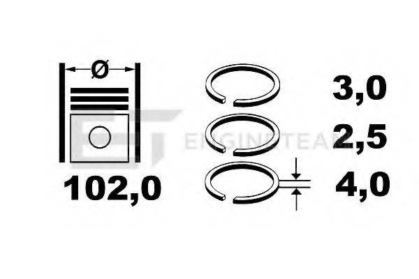 ET ENGINETEAM R1000800 Комплект поршневых колец