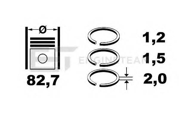 ET ENGINETEAM R1000900 Комплект поршневых колец