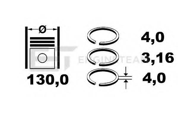 ET ENGINETEAM R1001100 Комплект поршневых колец