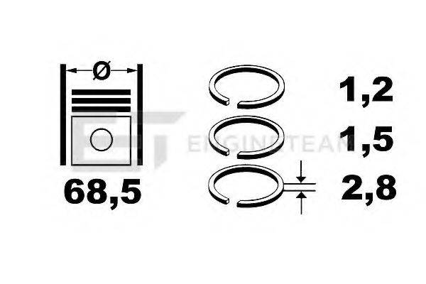 ET ENGINETEAM R1001200 Комплект поршневых колец