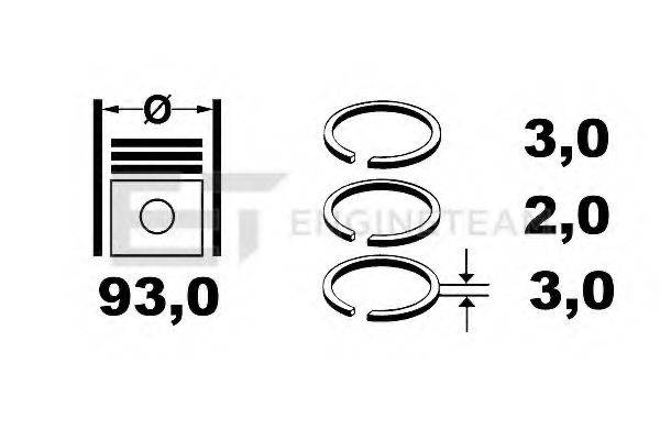 ET ENGINETEAM R1001300 Комплект поршневых колец