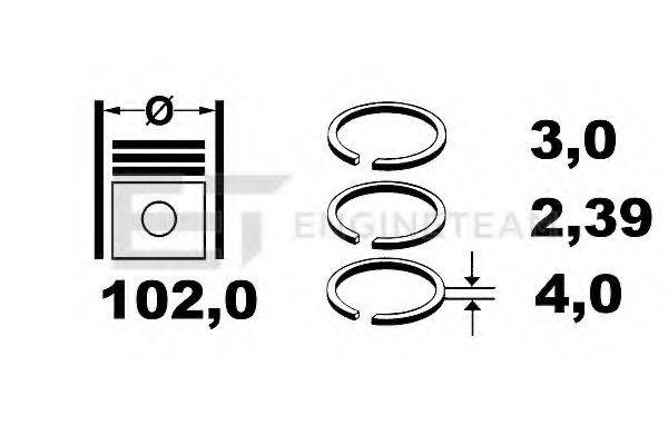 ET ENGINETEAM R1001500 Комплект поршневых колец