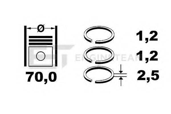 ET ENGINETEAM R1001700 Комплект поршневых колец