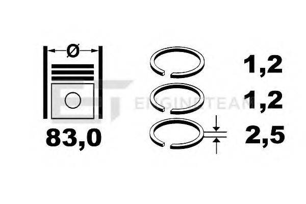 ET ENGINETEAM R1002200 Комплект поршневых колец