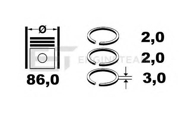 ET ENGINETEAM R1002400 Комплект поршневых колец